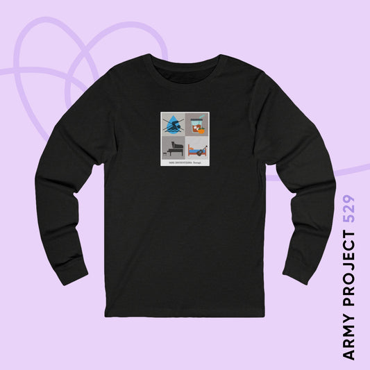 Yoongi Long Sleeve Shirt - Funny Fanmade BTS Merch - Care Instructions - Soft Unisex T-Shirt