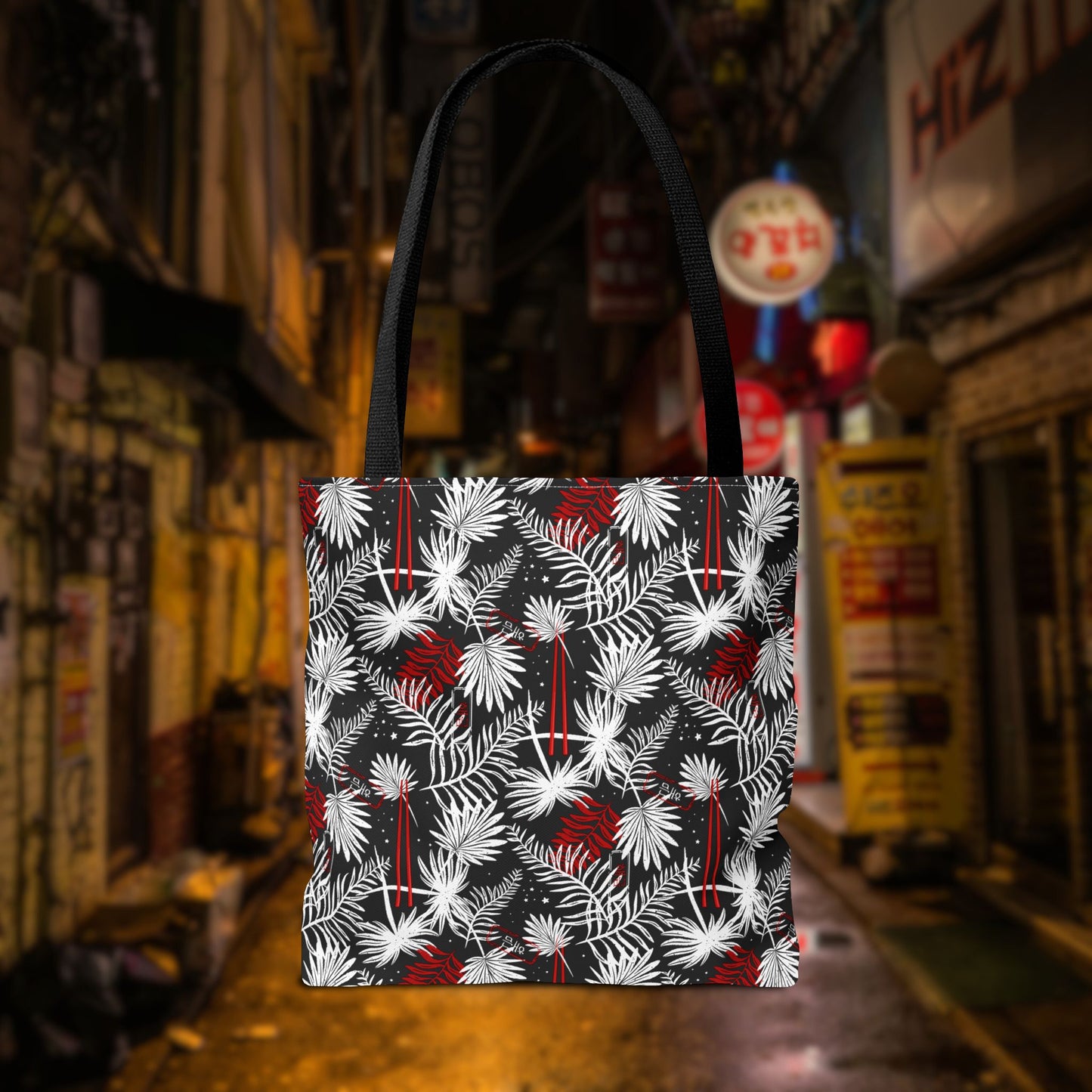 Tropical Chopsticks Tote Bag