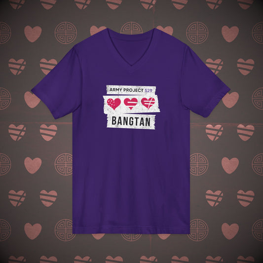 OT7 V-Neck Shirt - AP529 <3 Bangtan - Unisex Jersey T-Shirt