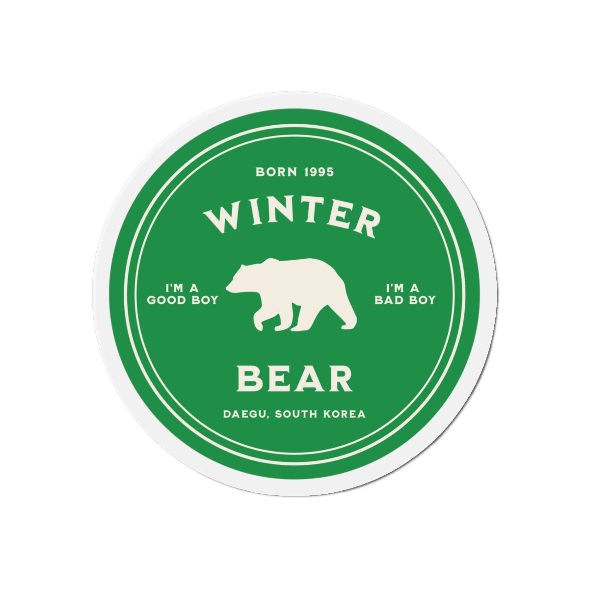 Winter Bear Medallion Series Die-Cut Magnet