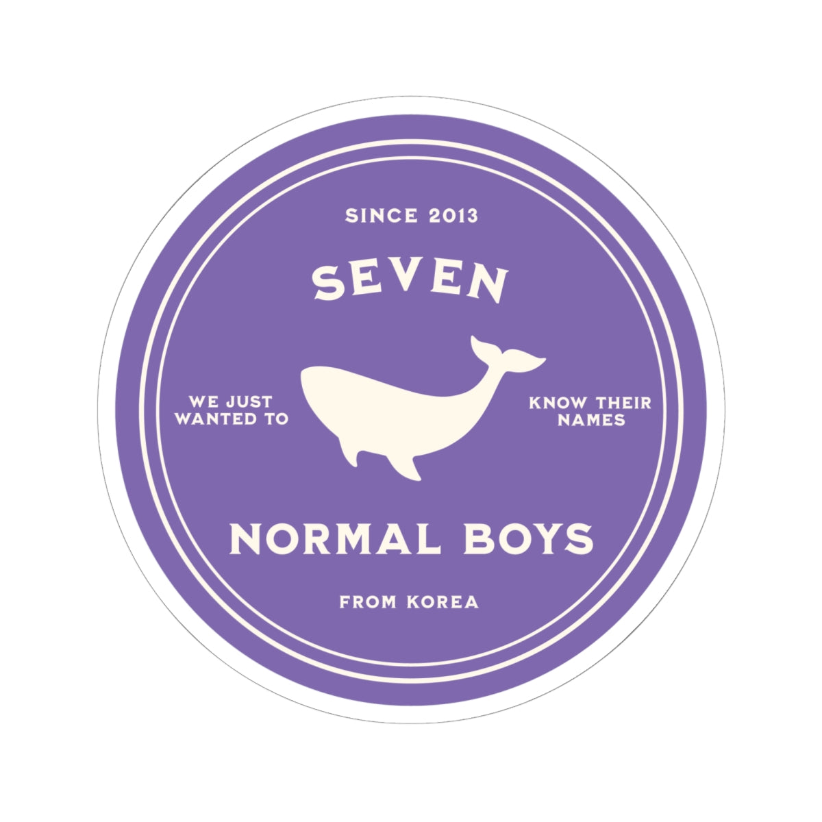 Seven Normal Boys Badge Series Vinyl Sticker