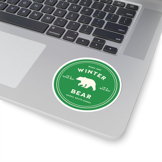 Winter Bear Badge Series Vinyl Sticker