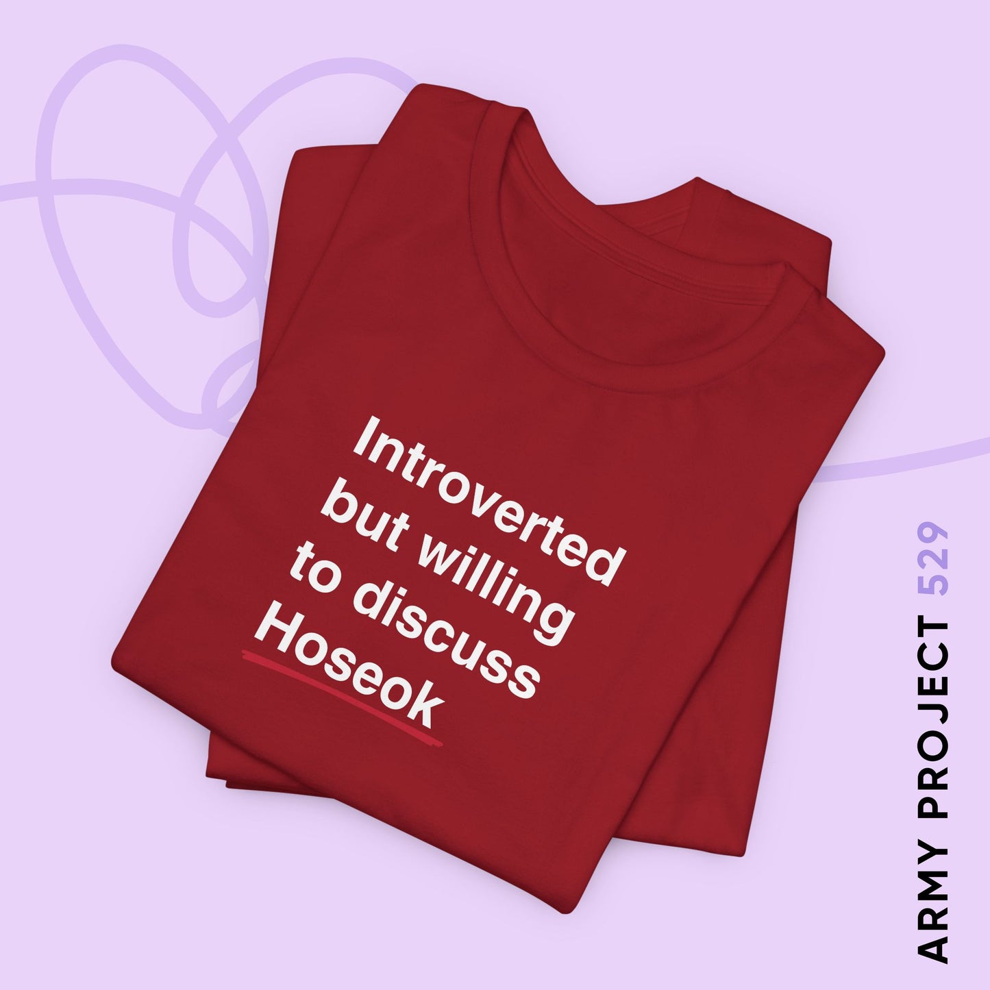 Introverted But Willing to Discuss Hoseok Unisex Jersey Short Sleeve Tee