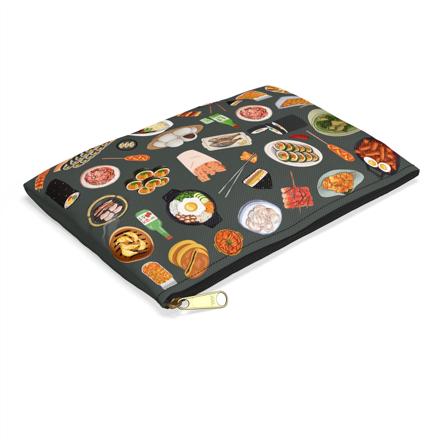 Illustrated Korean Meals Accessory Pouch
