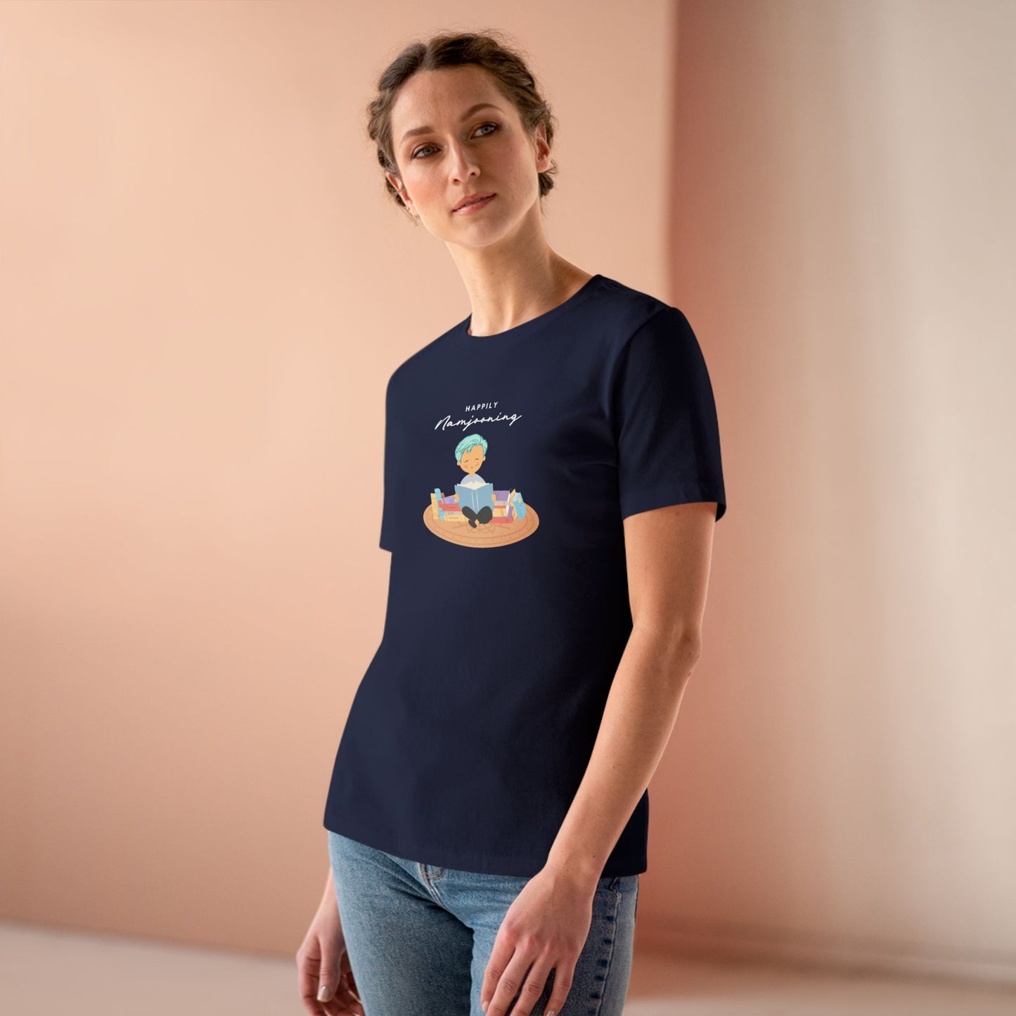 Happily Namjooning Women's Relaxed Jersey Short Sleeve Tee