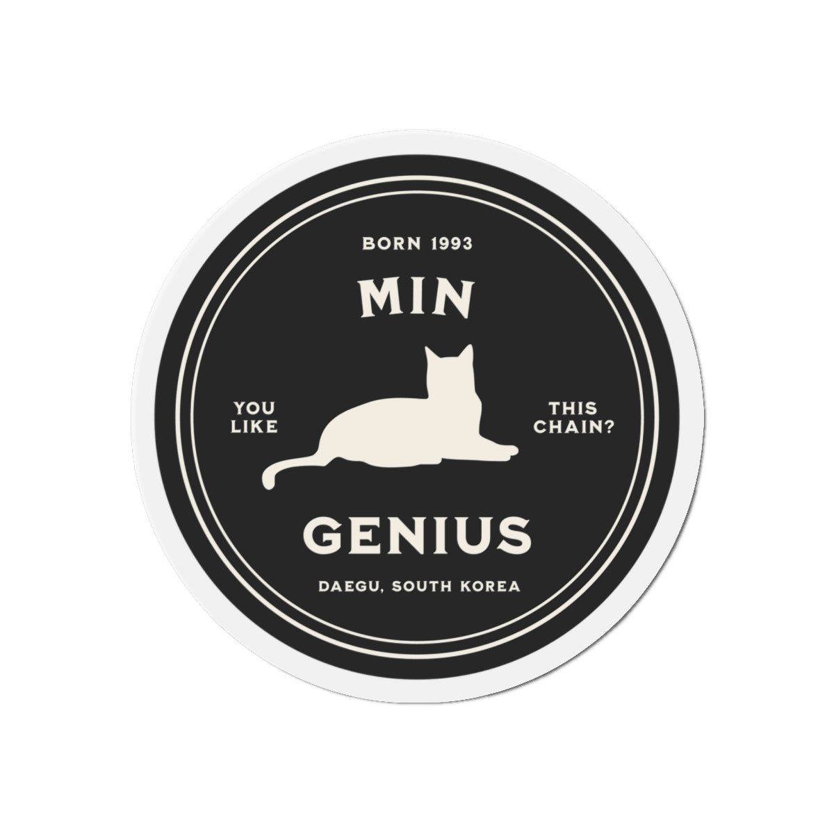 Min Genius Medallion Series Die-Cut Magnet