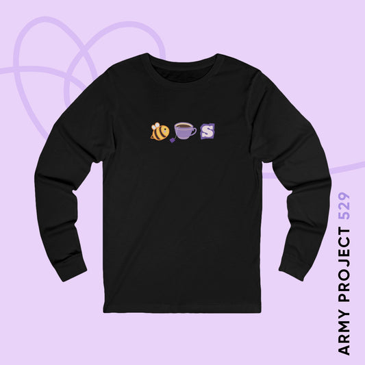 OT7 Long Sleeve Shirt - Bee Tea Ess - Fanmade BTS Merch - Unisex Jersey T-Shirt