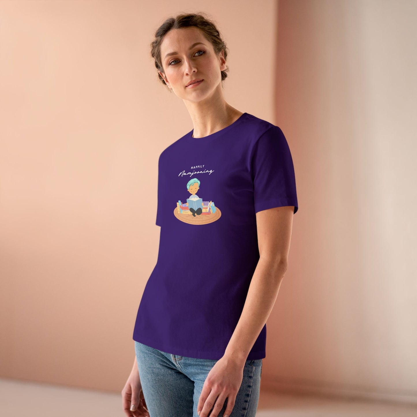 Happily Namjooning Women's Relaxed Jersey Short Sleeve Tee