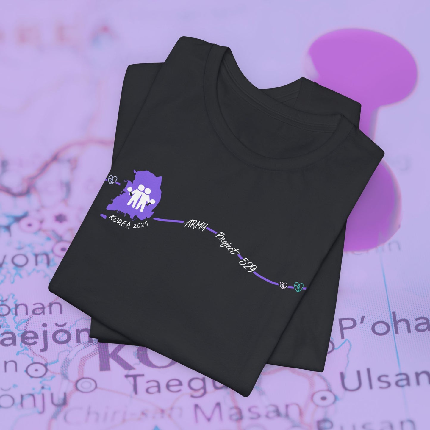 AP529 Korea Heartline Logo Unisex Jersey Short Sleeve Tee