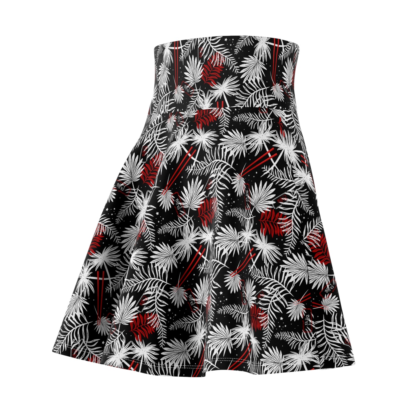 Tropical Chopsticks Skater Skirt