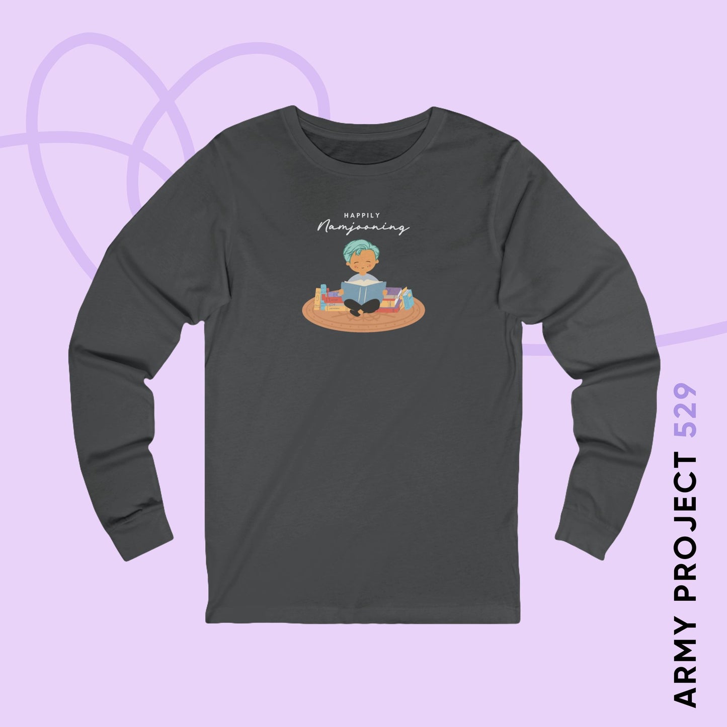 Namjoon Long Sleeve Shirt - Happily Namjooning - Fanmade BTS Merch - Soft Unisex T-Shirt