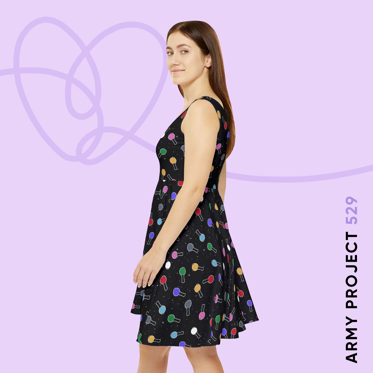 Ma City Map Lightstick Skater Dress