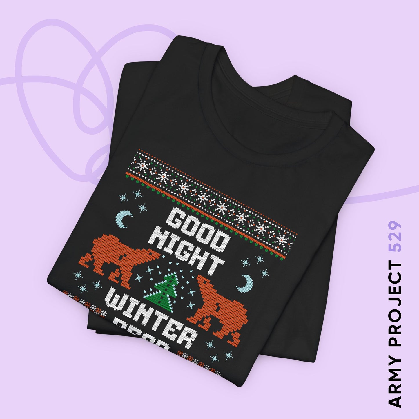 Good Night Winter Bear Unisex Jersey Short Sleeve Tee