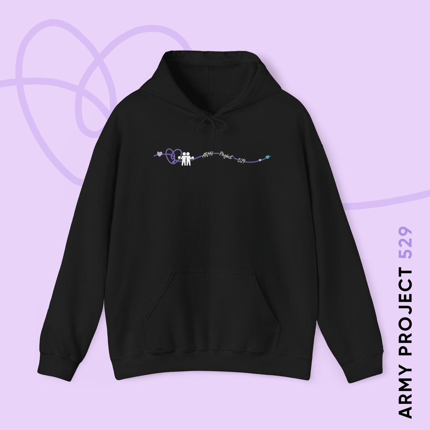 AP529 Heartline Logo Unisex Heavy Blend™ Hoodie