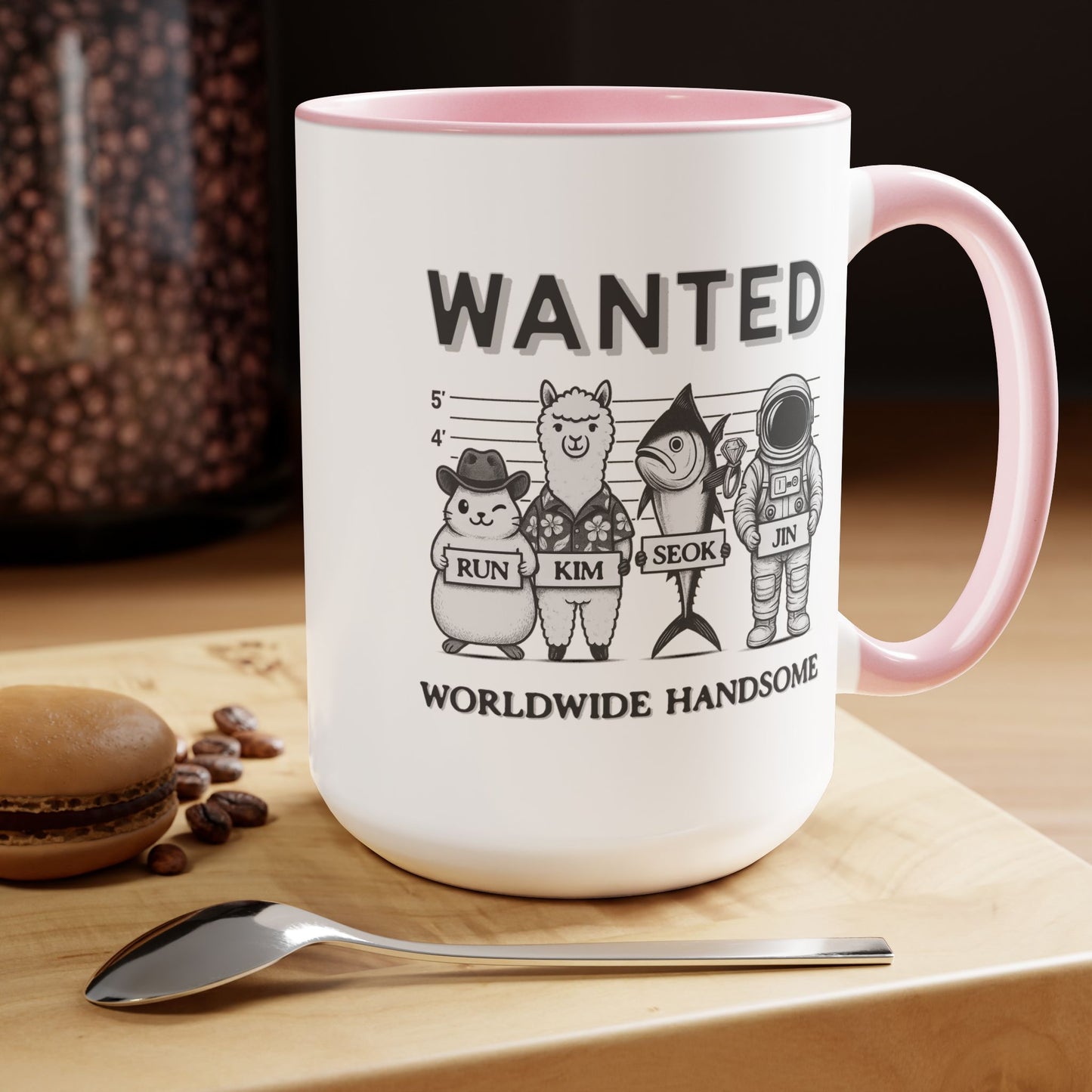 Run Kim Seokjin Two-Tone 15 oz Coffee Mug