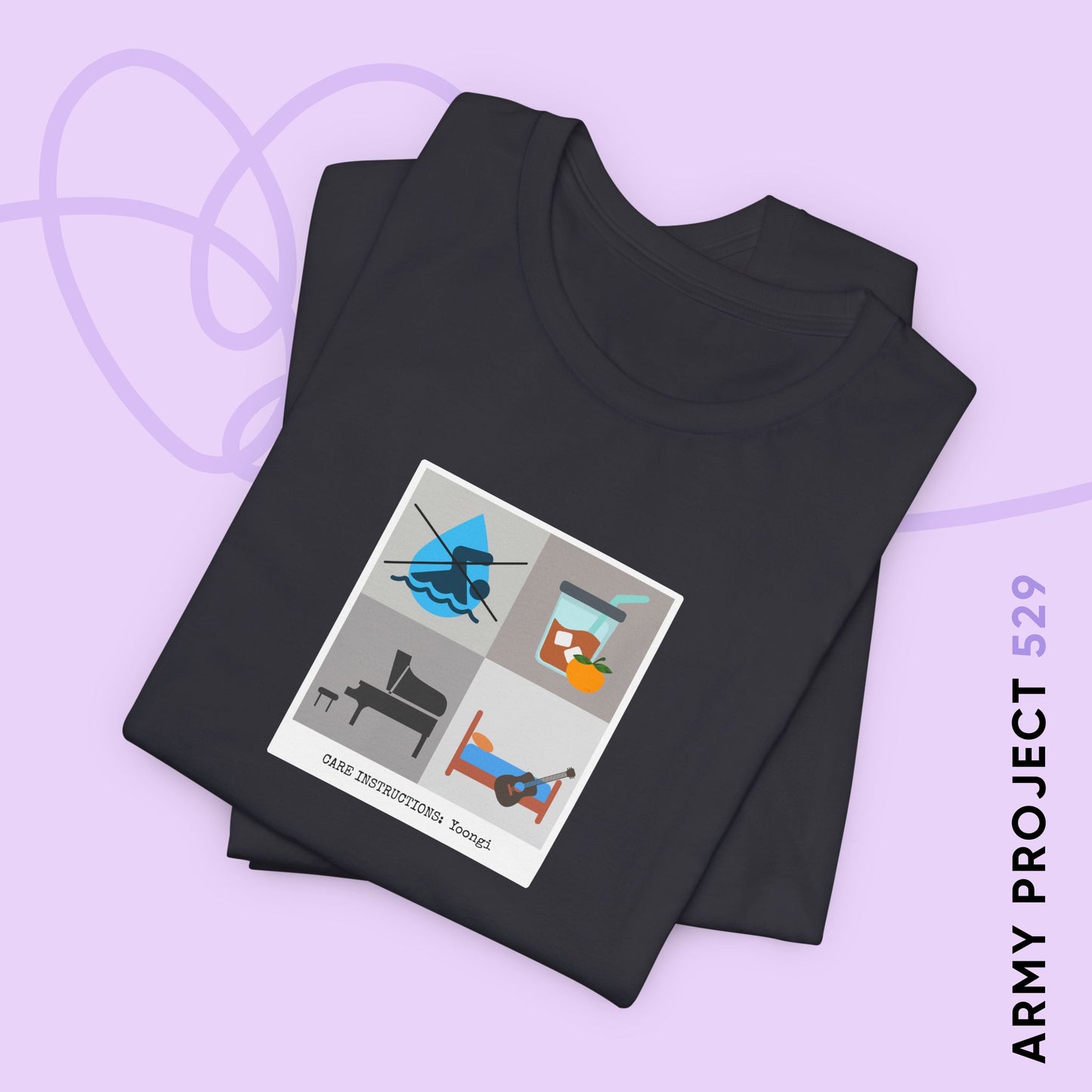 Yoongi Care Instructions Unisex Jersey Short Sleeve Tee
