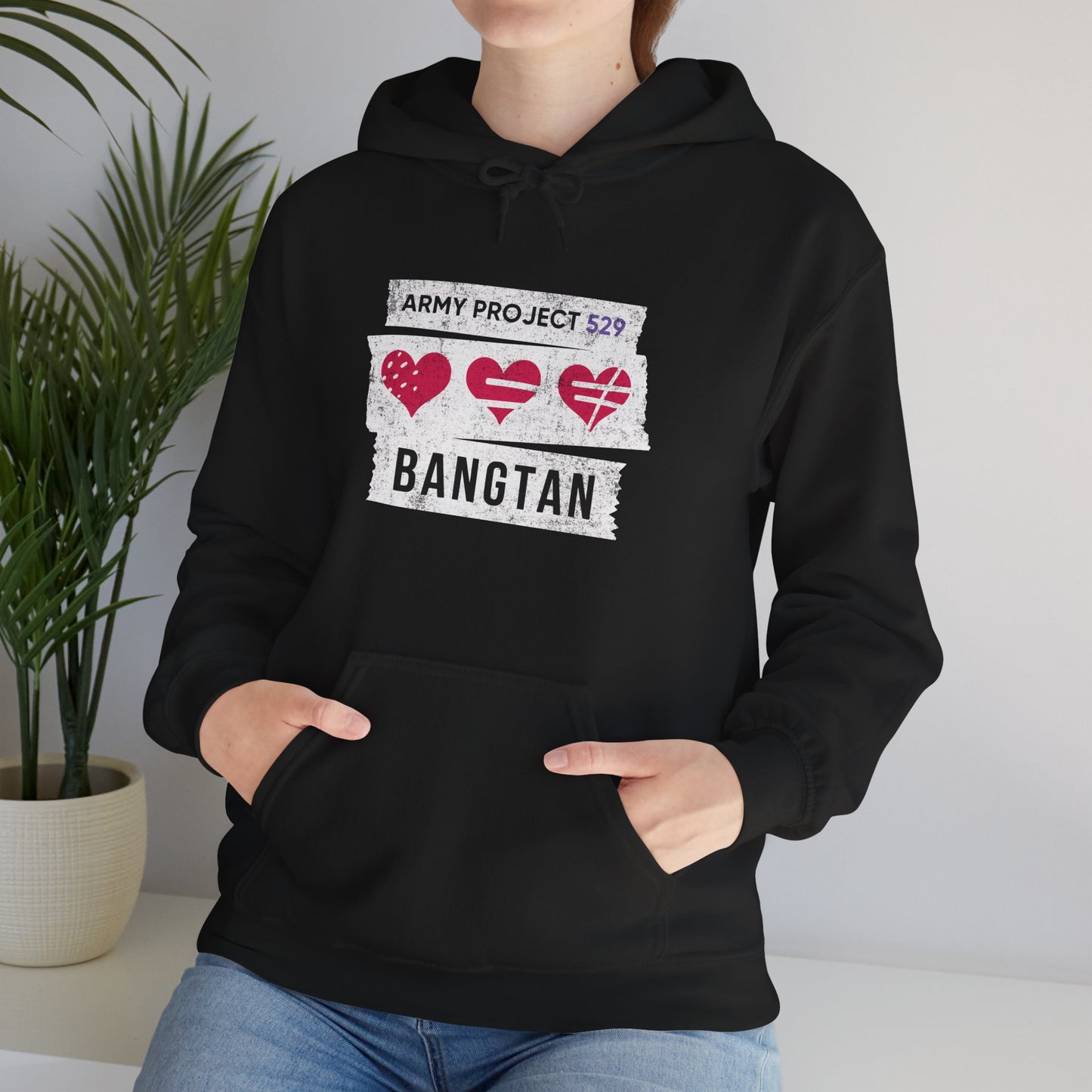 AP529 Hoodie - AP529 <3 Bangtan (White) - Cozy Unisex Sweatshirt