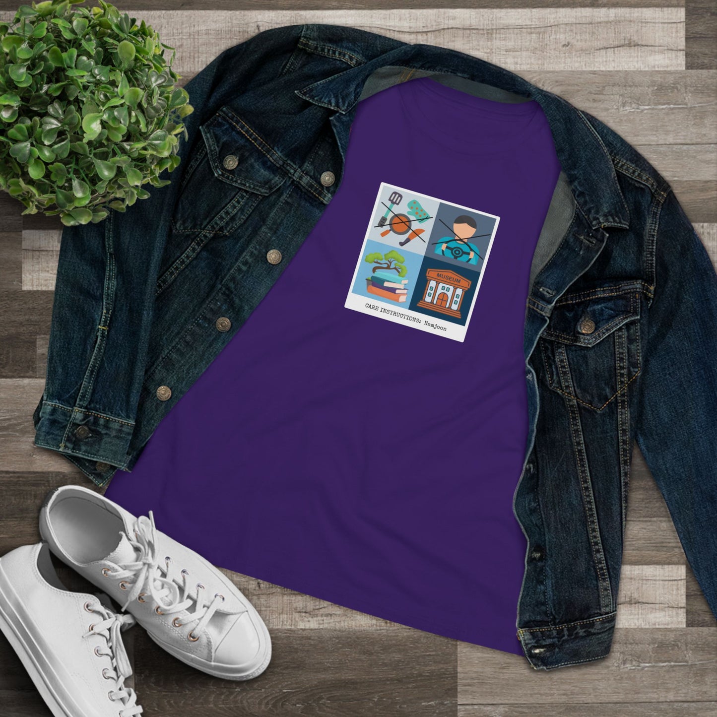 Namjoon Care Instructions Women's Relaxed Jersey Short Sleeve Tee