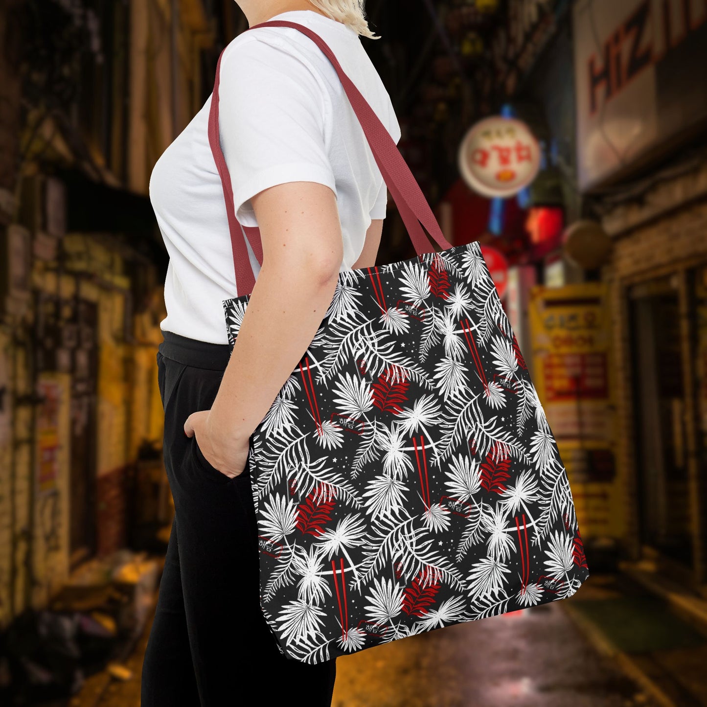 Tropical Chopsticks Tote Bag