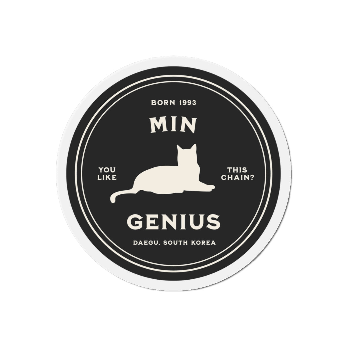Min Genius Medallion Series Die-Cut Magnet
