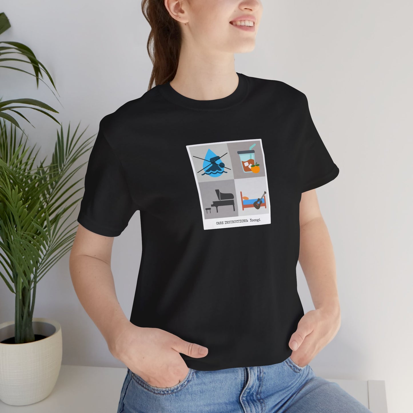 Yoongi Care Instructions Unisex Jersey Short Sleeve Tee