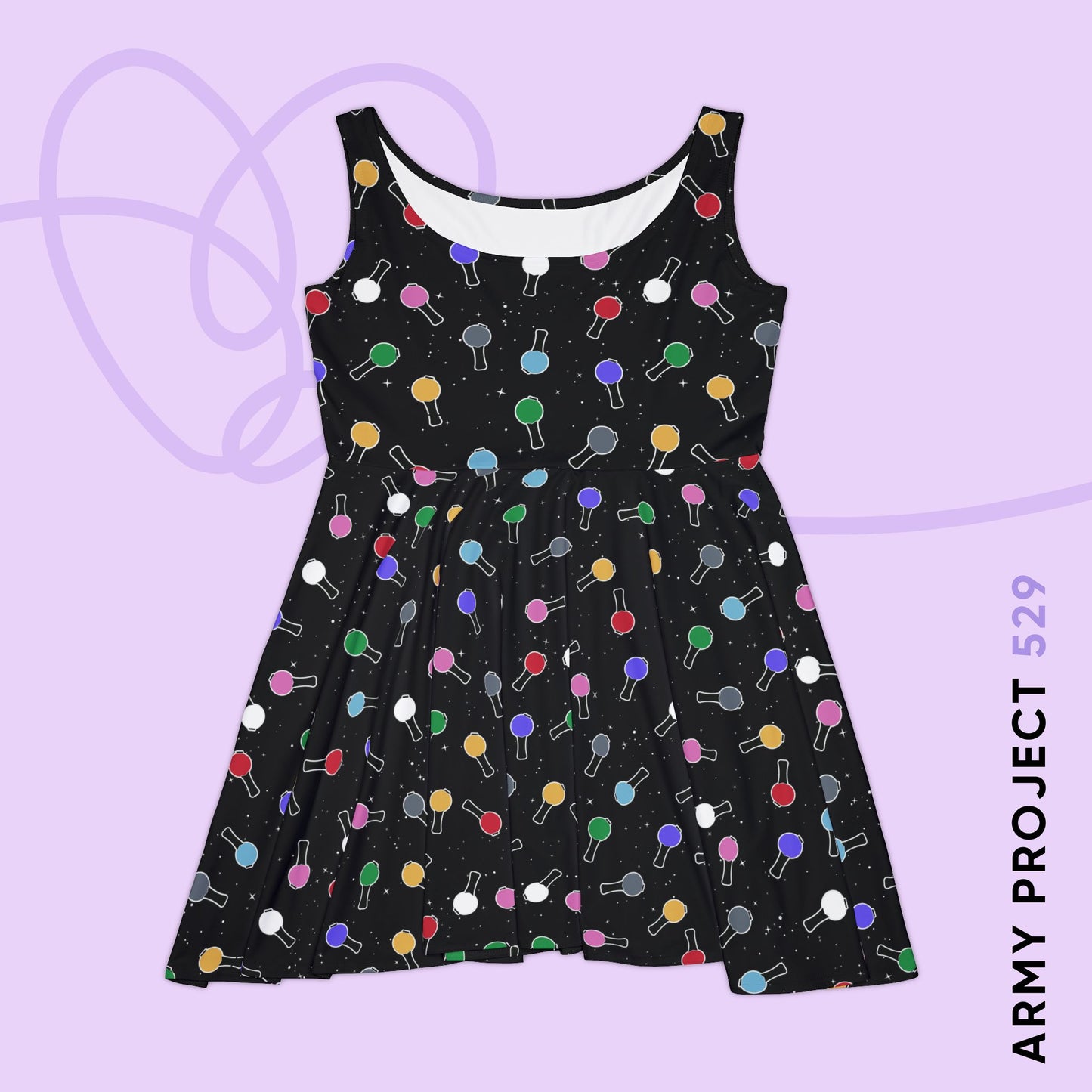 Ma City Map Lightstick Skater Dress
