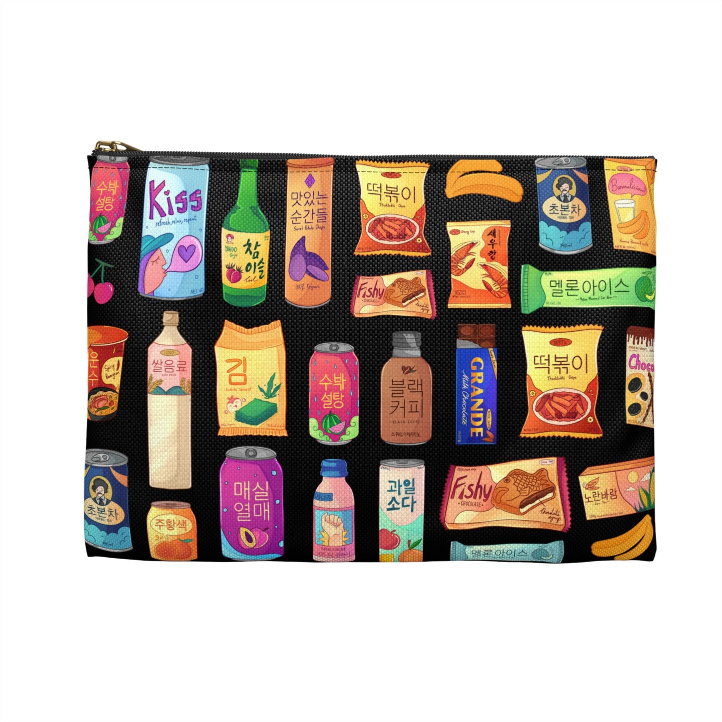 Bright & Bold Korean Snacks Accessory Pouch