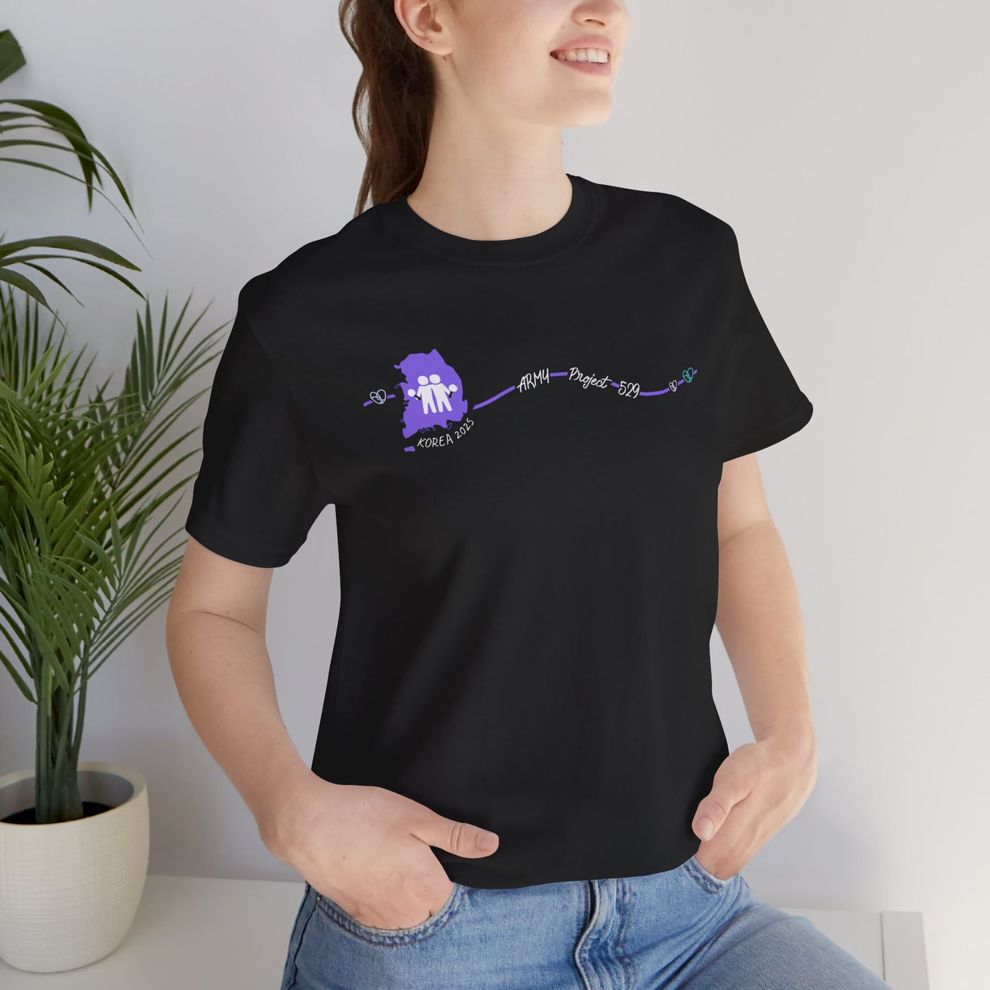 AP529 Korea Heartline Logo Unisex Jersey Short Sleeve Tee