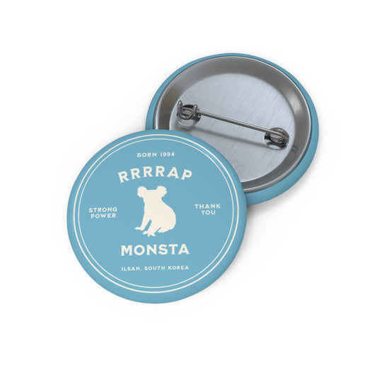 Namjoon Button Pin - Fanmade BTS Nickname Merch - Rrrrap Monsta - Durable ARMY Accessory