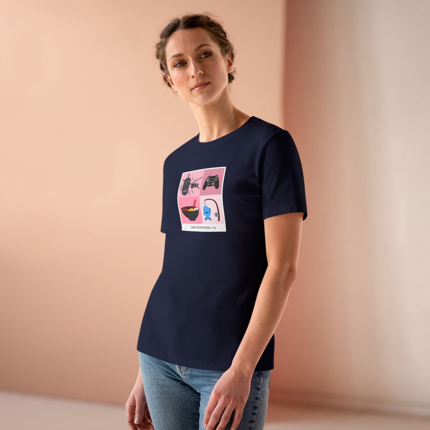 Seokjin Care Instructions Women's Relaxed Jersey Short Sleeve Tee