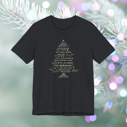 OT7 Short Sleeve Shirt - 12 Days of Bangtan - Fanmade BTS Merch - Unisex Jersey T-Shirt