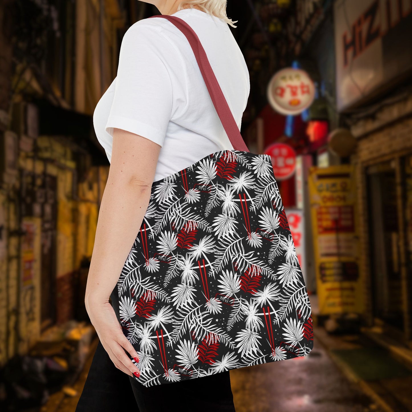 Tropical Chopsticks Tote Bag