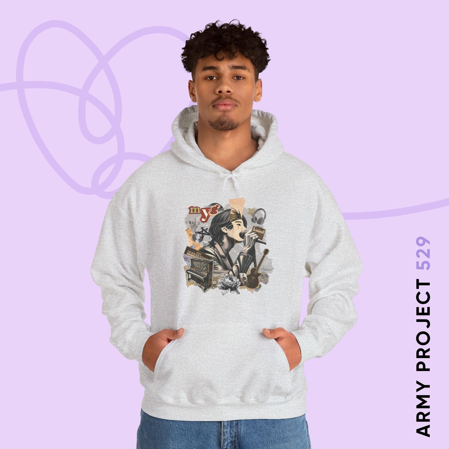 Yoongi 2010s Retro Series Unisex Heavy Blend™ Hoodie