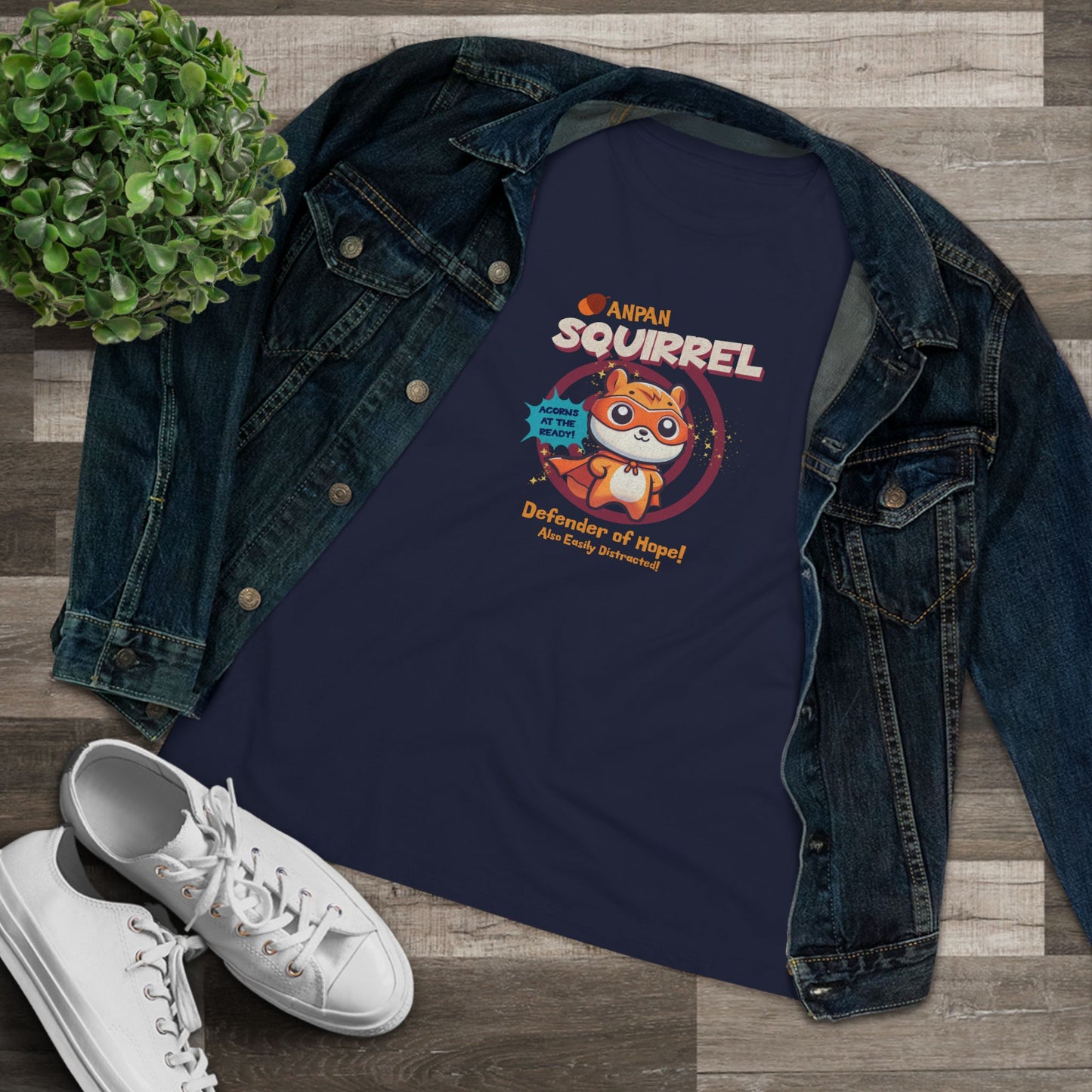 Anpansquirrel Women's Relaxed Jersey Short Sleeve Tee