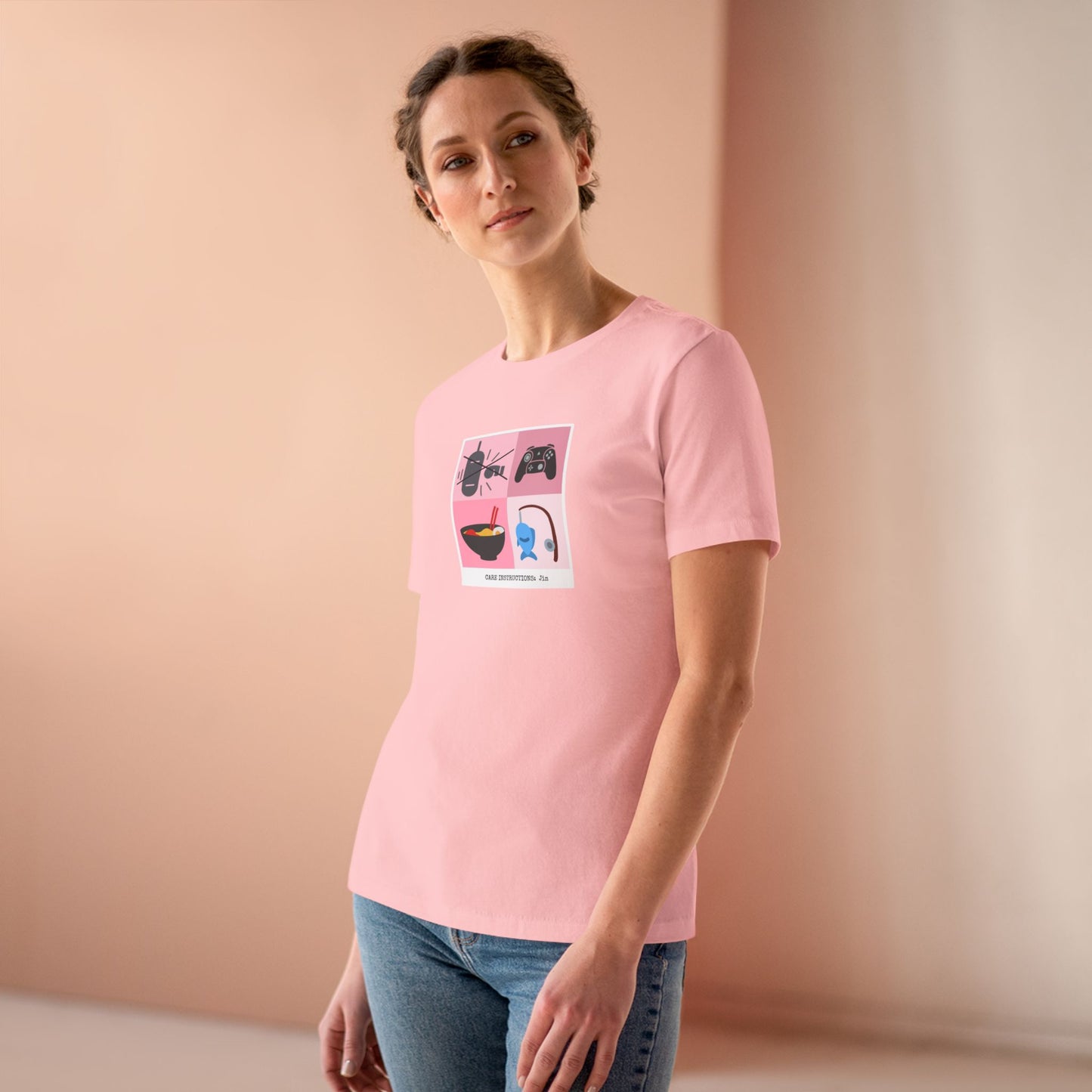 Seokjin Care Instructions Women's Relaxed Jersey Short Sleeve Tee