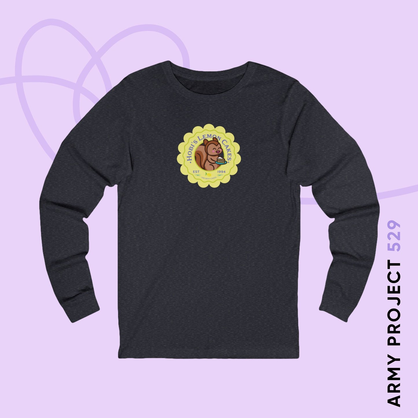 Hobi Long Sleeve Shirt - Cute Fanmade BTS Merch - Hobi's Lemon Cakes - Soft Unisex T-Shirt