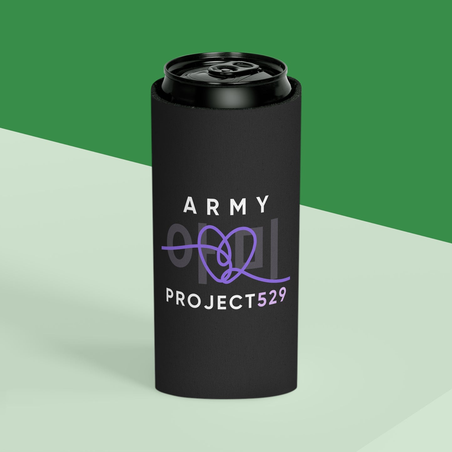 ARMY Project 529 Logo Can Cooler