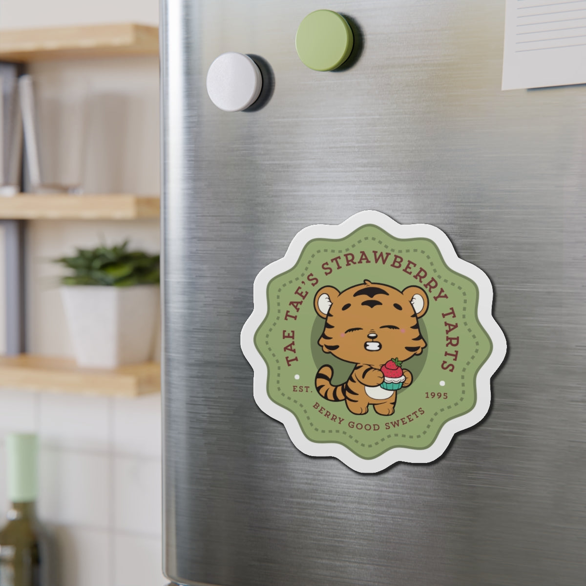 Tae Tae Strawberry Tarts Die-Cut Magnet