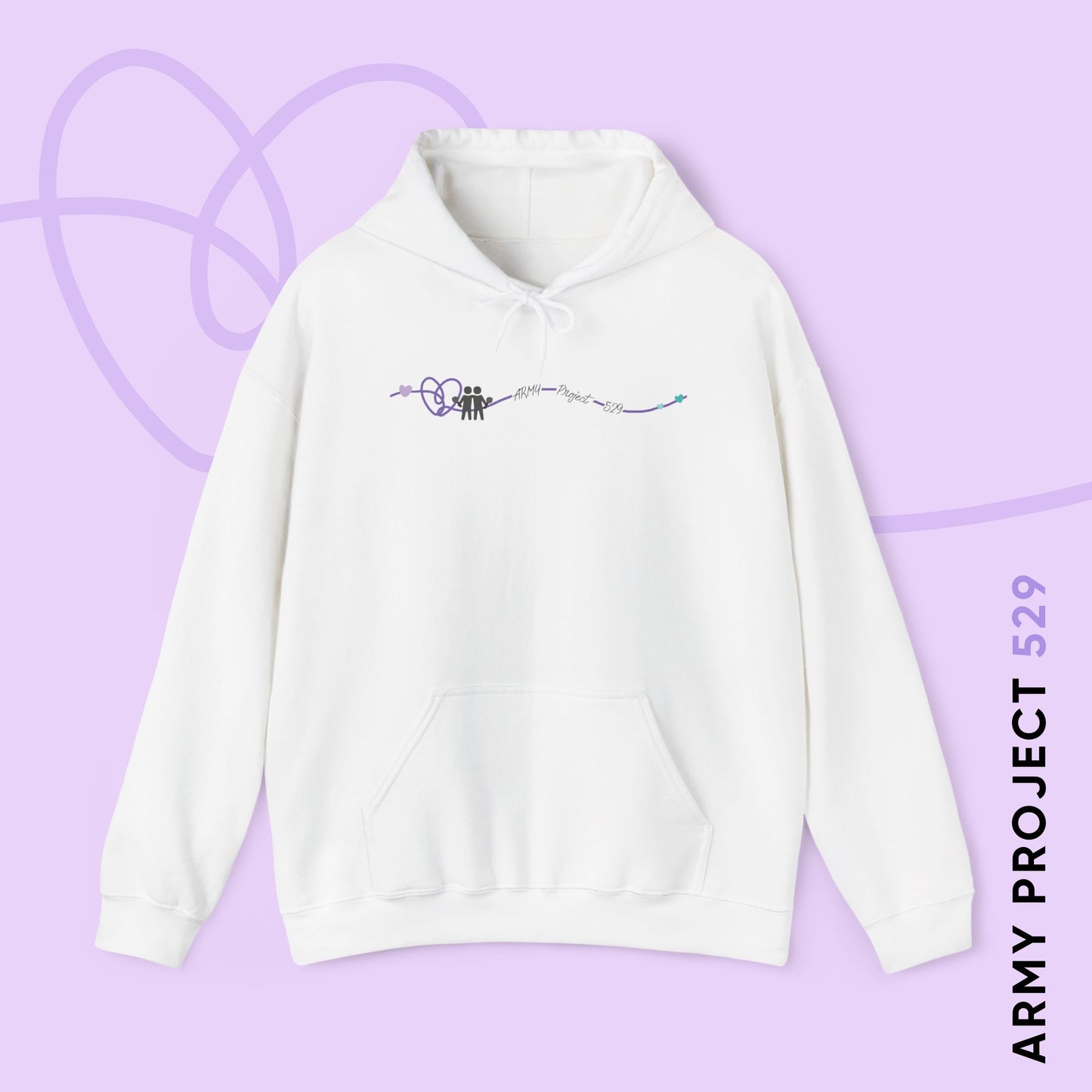 AP529 Heartline Logo Unisex Heavy Blend™ Hoodie