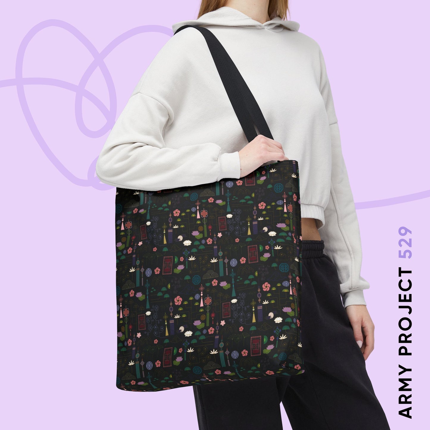 Norigae Night Garden Tote Bag