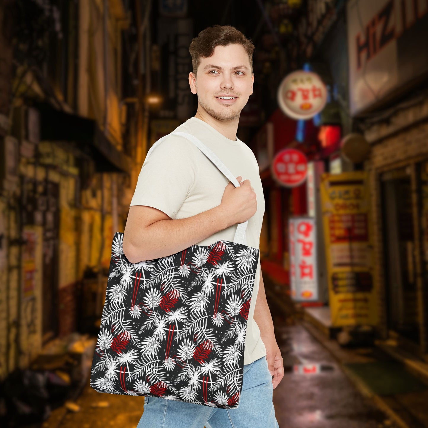 Tropical Chopsticks Tote Bag