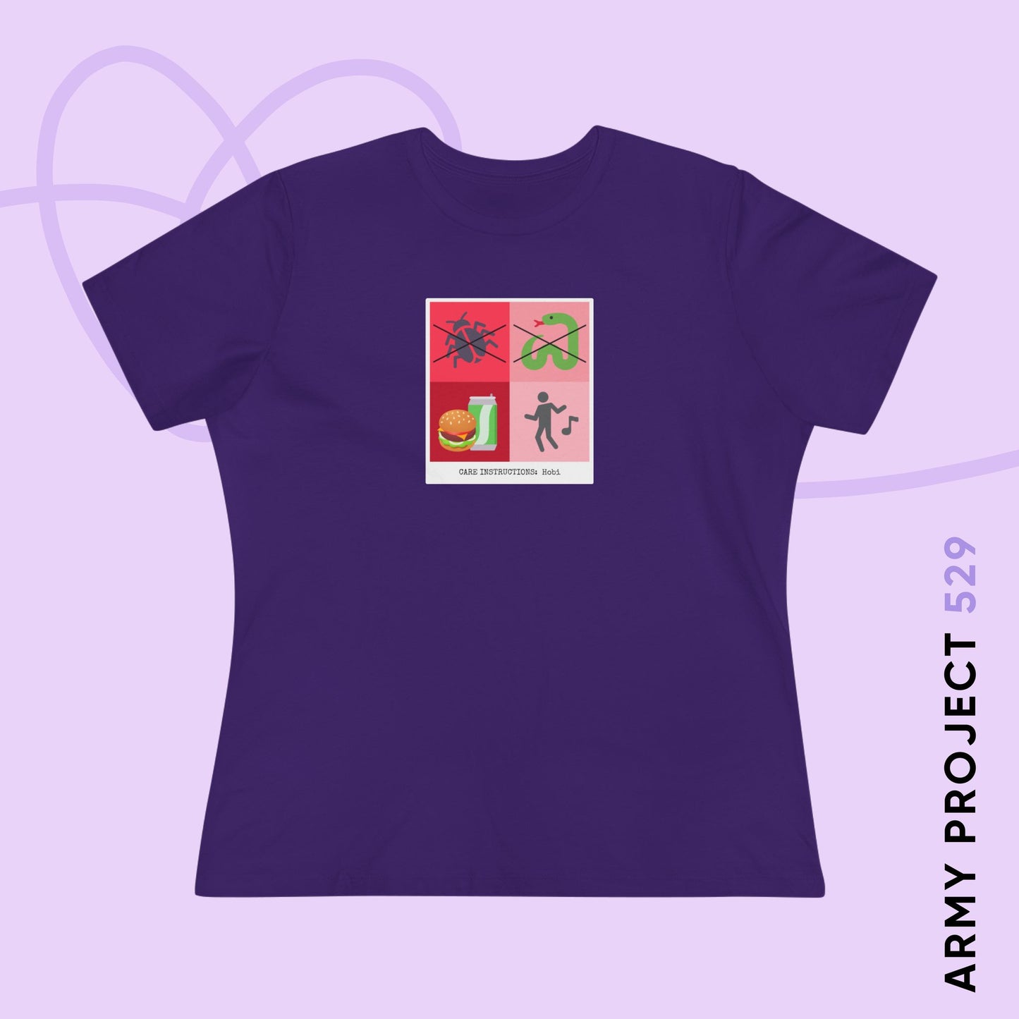 Hoseok Care Instructions Women's Relaxed Jersey Short Sleeve Tee