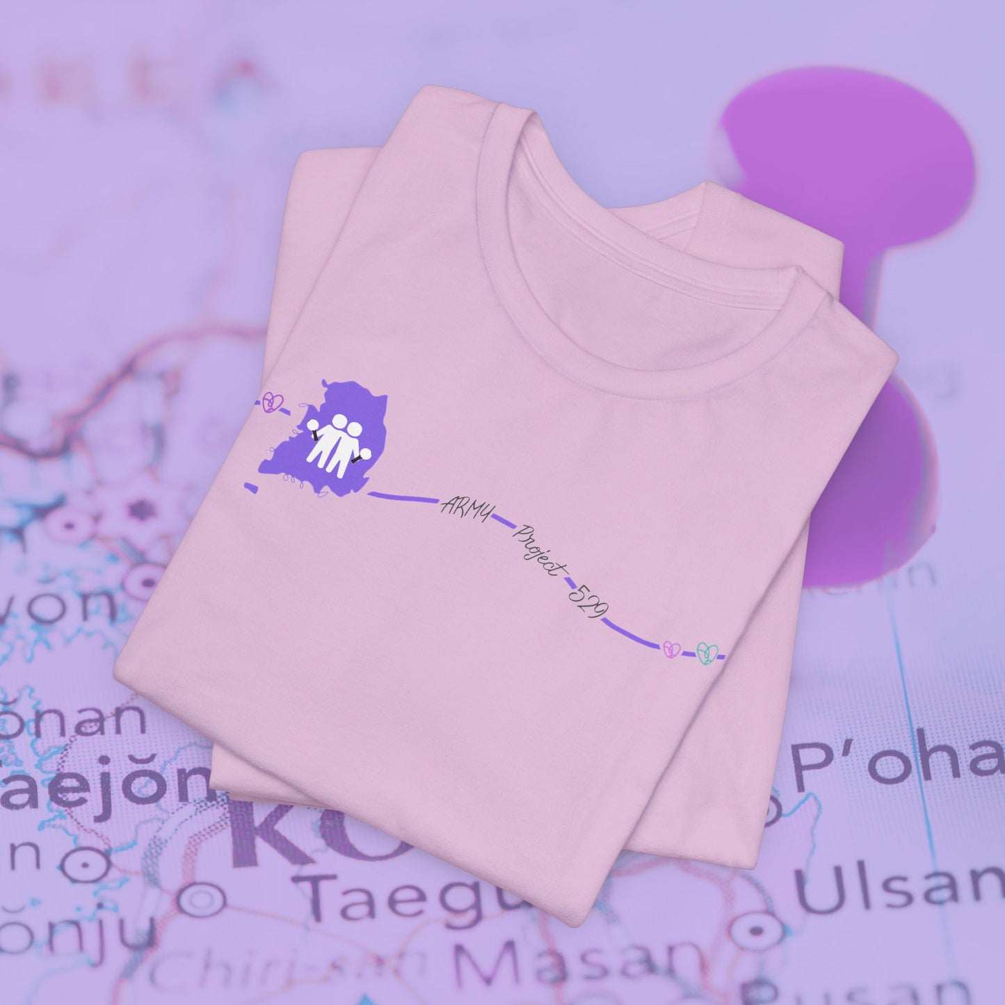 AP529 Korea Heartline Logo Unisex Jersey Short Sleeve Tee