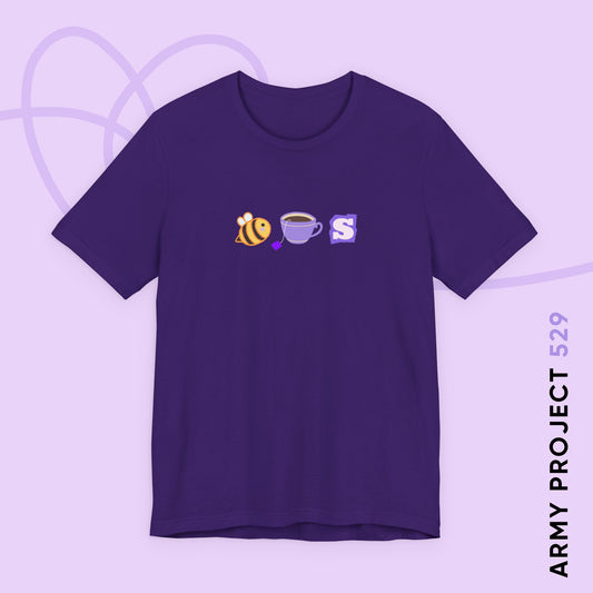 OT7 Short Sleeve Shirt - Bee Tea Ess - Fanmade BTS Merch - Unisex Jersey T-Shirt