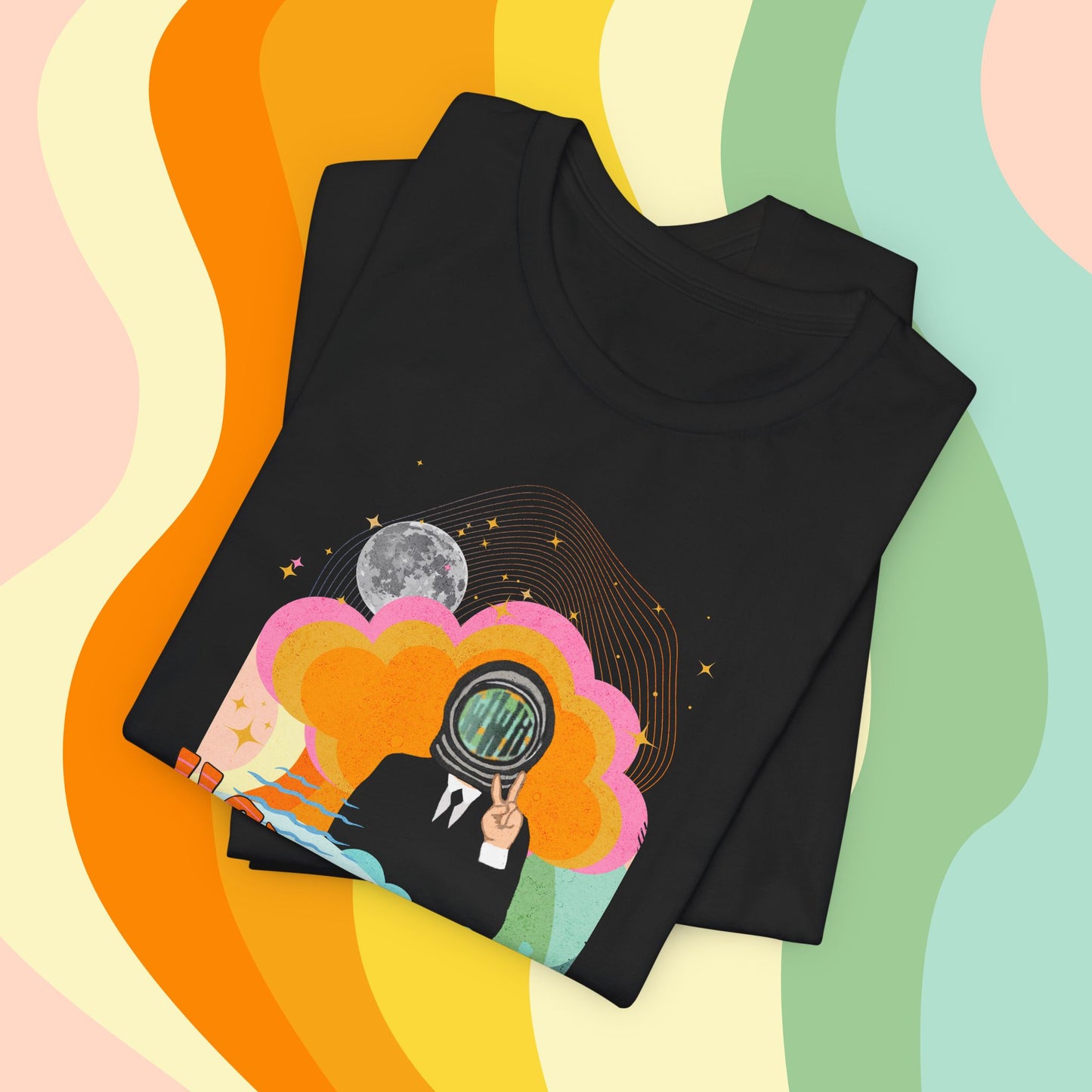 Jin 1960s Retro Unisex Jersey Short Sleeve Tee