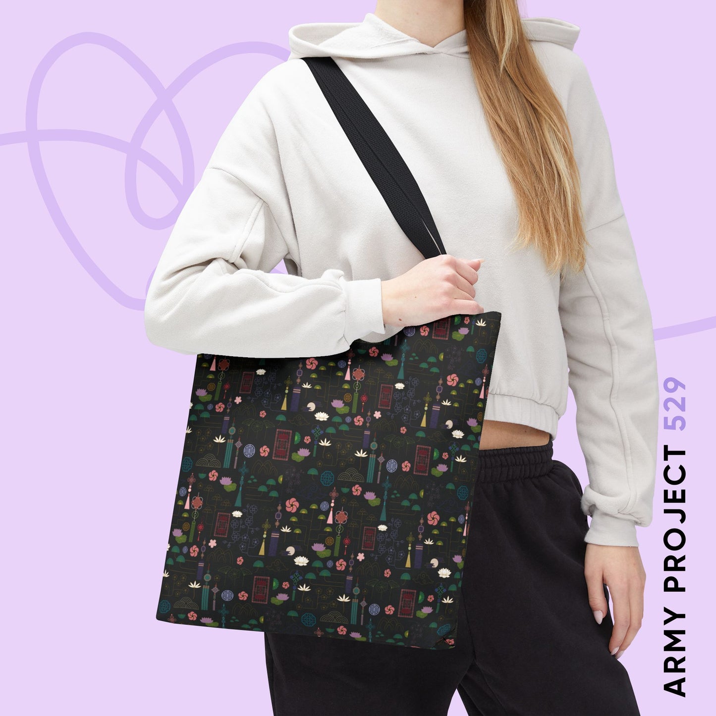 Norigae Night Garden Tote Bag