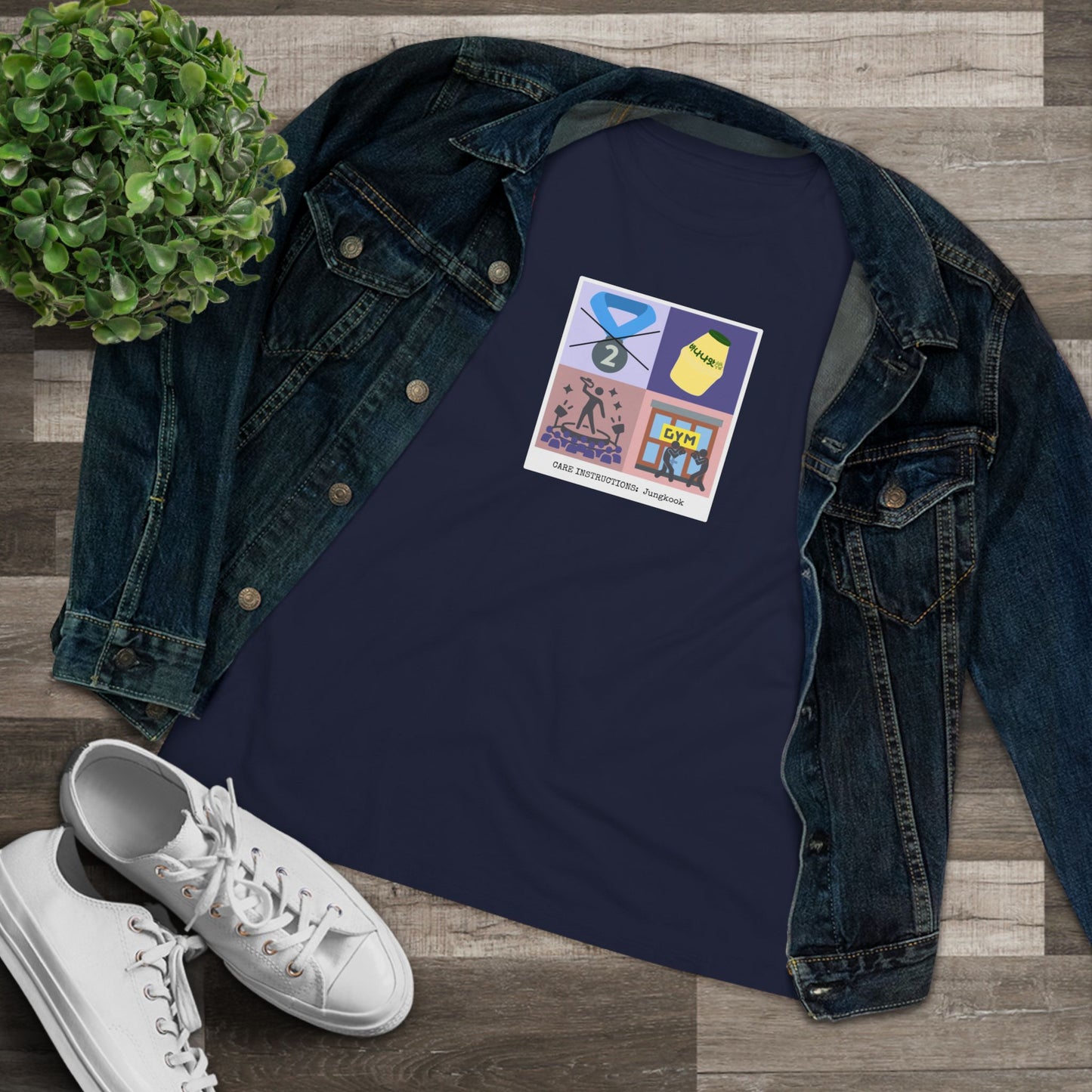 Jungkook Care Instructions Women's Relaxed Jersey Short Sleeve Tee