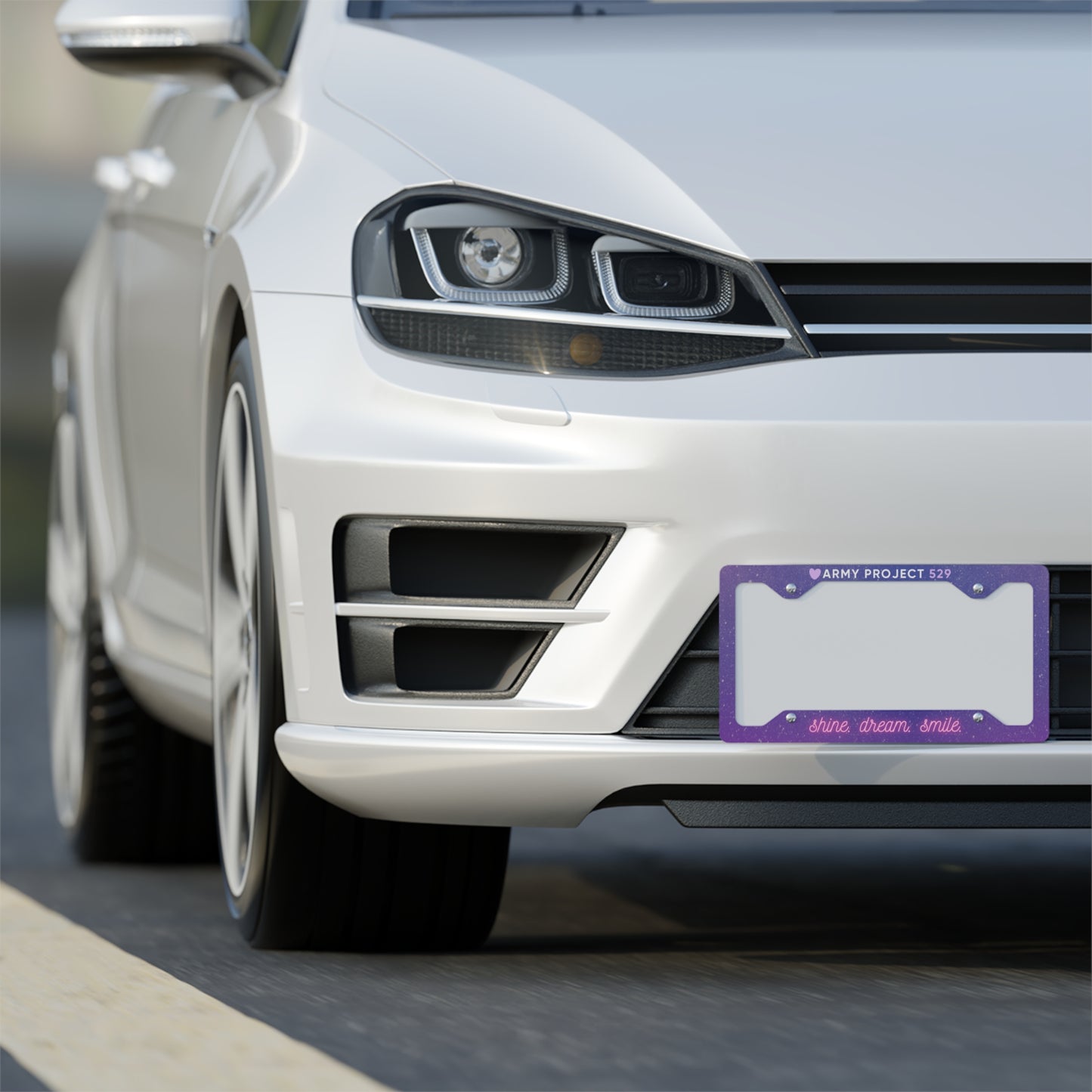 Shine Dream Smile USA License Plate Frame