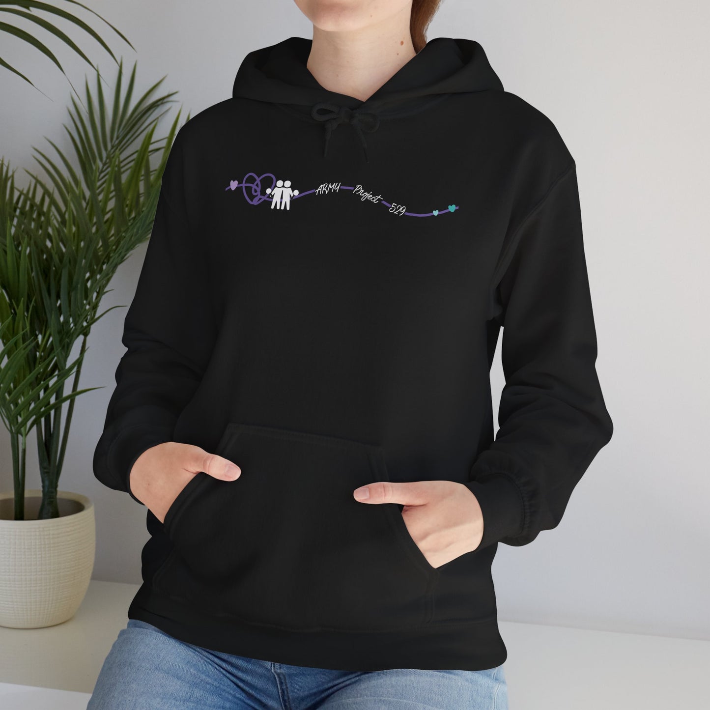 AP529 Heartline Logo Unisex Heavy Blend™ Hoodie