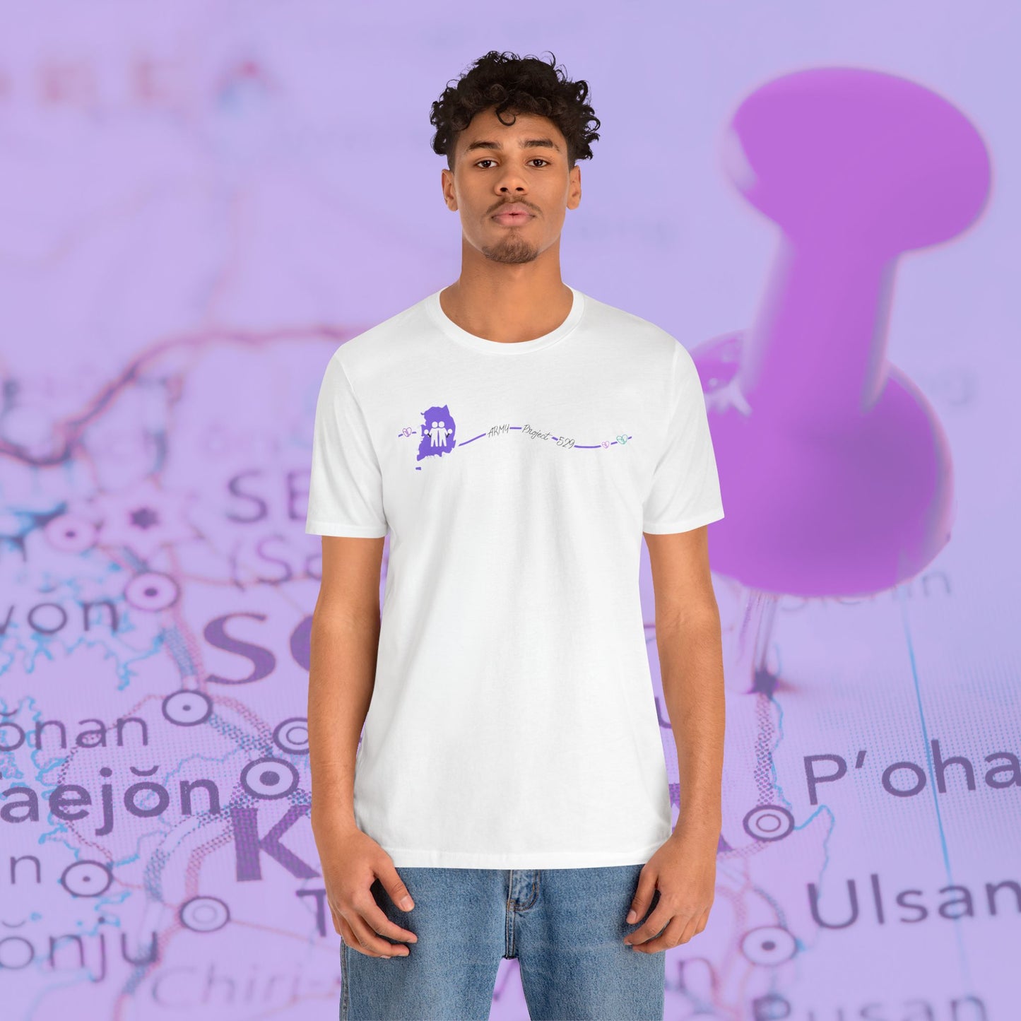 AP529 Korea Heartline Logo Unisex Jersey Short Sleeve Tee